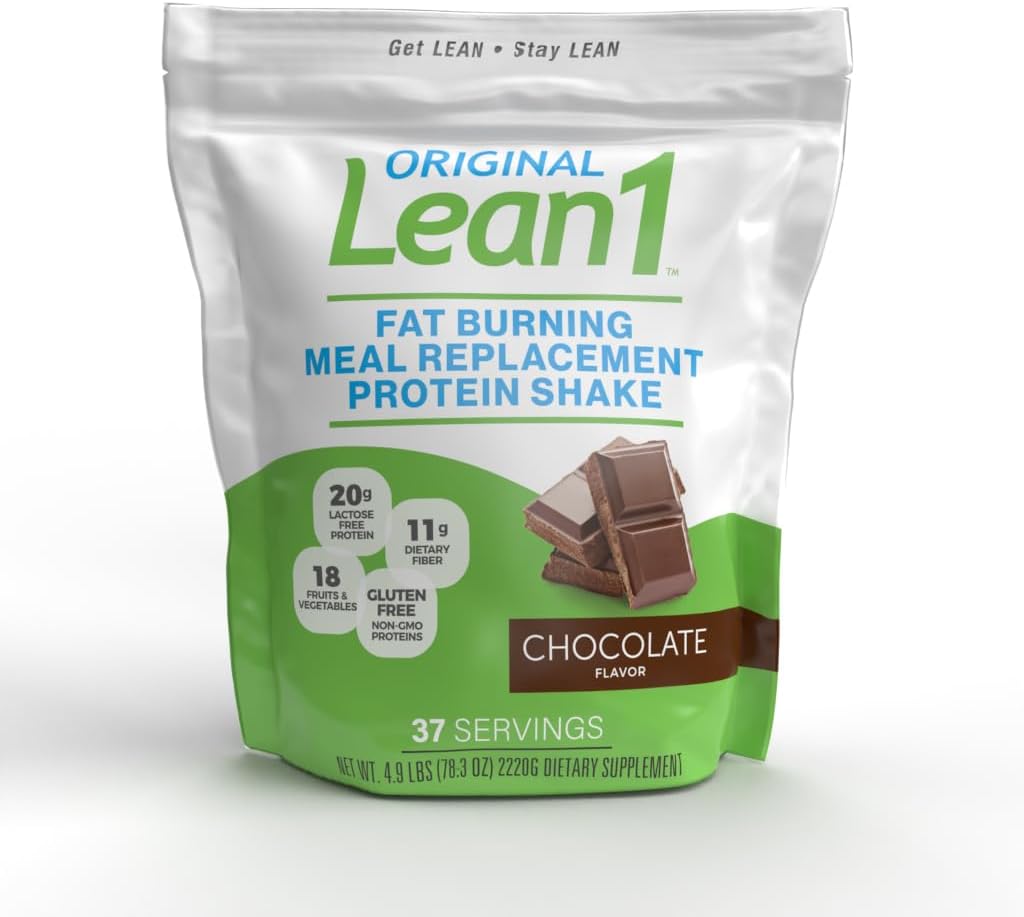 Lean1 Chocolate, Meal Replacement Protein Shake, 37 Servings in a 5lb Bag