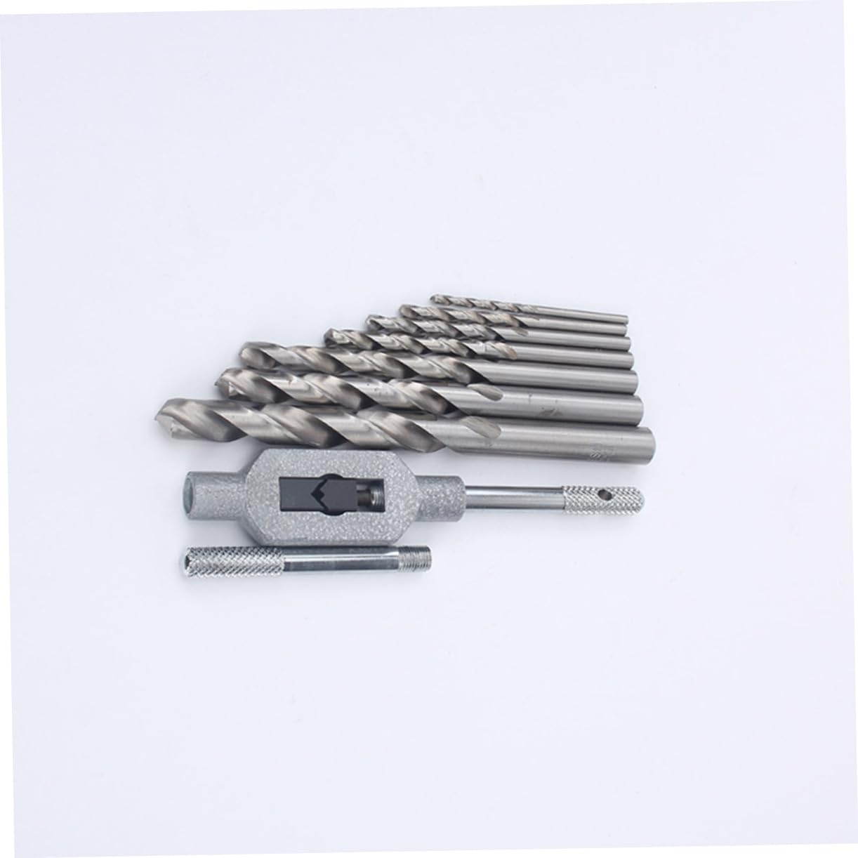 Mobestech 15pcs Complete Tap Wrench Set Metric Tap Tool Set Screw Wrench Drill Bits