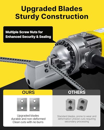 Image of VEVOR Electric Rebar Cutter, 900W Portable Hydraulic Cutting Machine 110V
