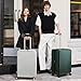 mixi 20 Inch Expandable Carry On Luggage PC Hard Shell Suitcase Top Opening Rolling Travel Suitcases with Spinner Wheels & TSA Lock, Blackish Green
