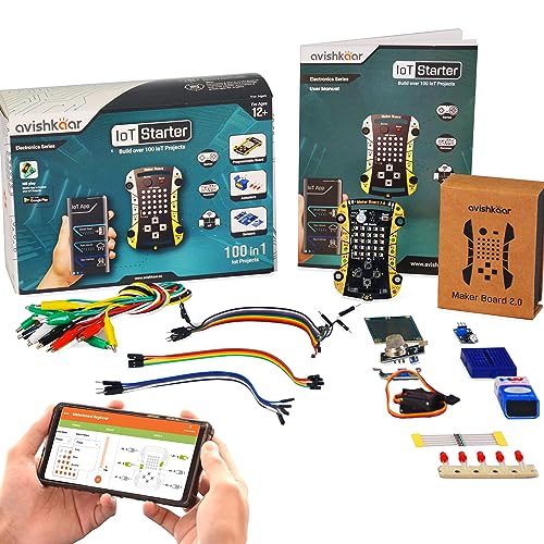 Avishkaar IoT Starter Kit, 100-in-1 DIY Programmable IoT & E...
