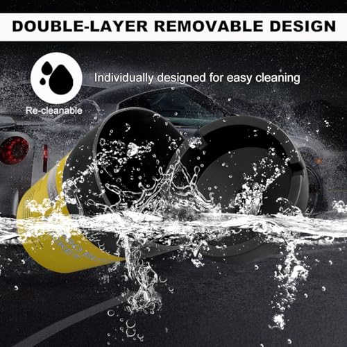 Image of Ohleats 2 PCS Car Ashtray, Smokeless Smellproof Windproof Self-Extinguishing Auto Ashtray, Portable Mini Vehicle Cigarette Trash Can Fits Most Cup Holder for Home Office, Car Accessories (Black)