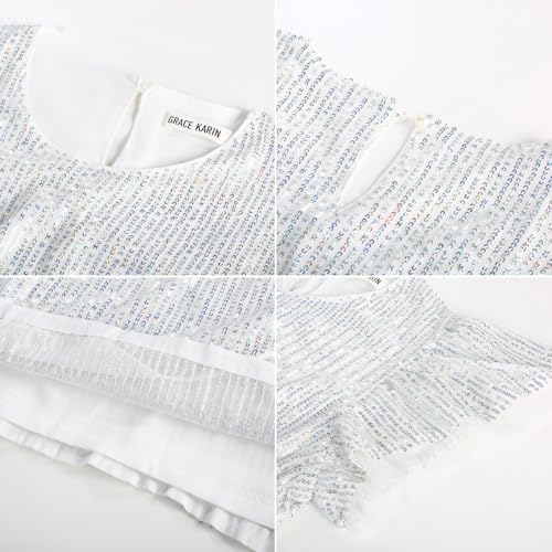 Image of GRACE KARIN Women's Sparkly Sequin Dress Cap Sleeve Party Cocktail Holiday Dress Elegant Glitter Sparkly Dresses for Women