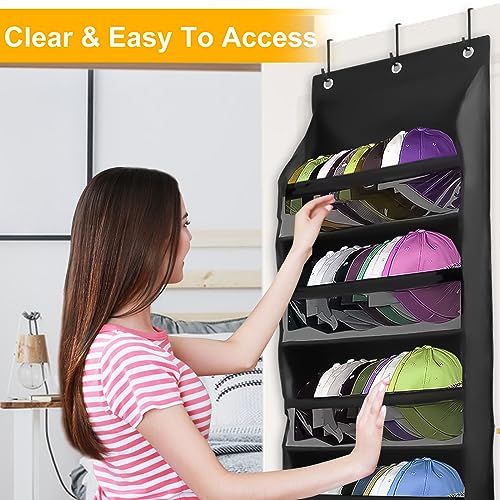 Accroche-casquettes mural vertical pour organiser 72 chapeaux