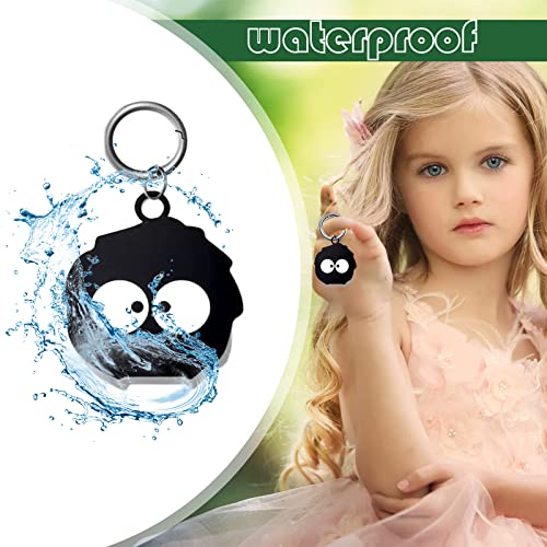 Cute Waterproof Holder Keychain for Air Tag Dog Collar Tracker,Protective Cover for Airtag Key Chain (blackBriquette)