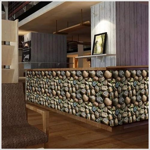 Image of VOLITO Self-Adhesive Wall Sticker Waterproof Anti Mode and Heat Resistant Drawer Kitchen Oil Proof Foil Stickers Kitchen Wallpaper (45x500cm) (V-Stone Wheel)