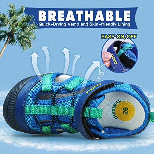 UOVO Boys Sandals Kids Sandals Hiking Athletic Closed-Toe Beach Summer Sandals for Boys Quick-Drying4