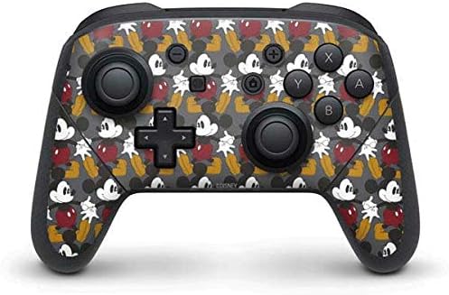 Skinit Decal Gaming Skin Compatible with Nintendo Switch Pro Controller - Officially Licensed Disney Mickey Mouse Vintage Pattern Design
