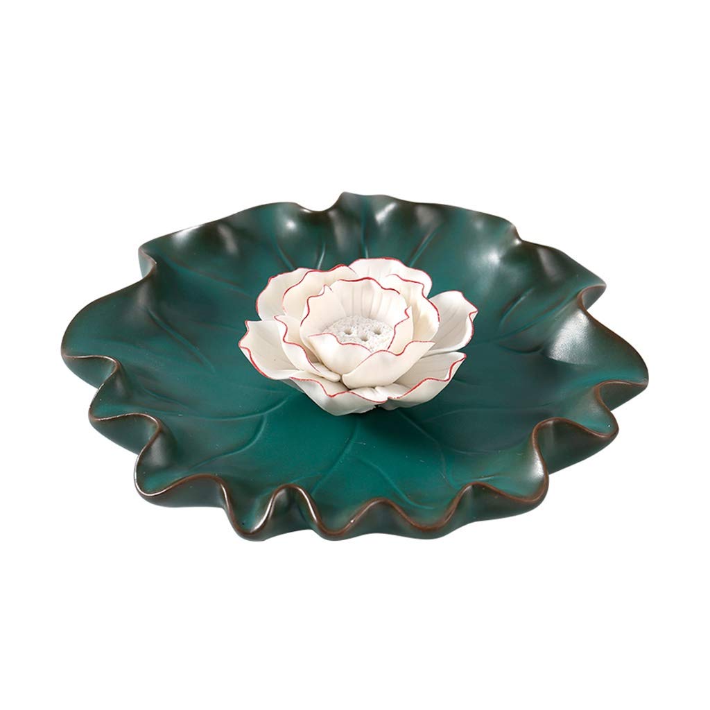Ceramica Decorativi Titolare Bruciatore Incenso, A Mano Porta Incenso Ash Catcher Vassoio, Holder Lotus Mosquito Coil, Creativo Aromaterapia Porta Bobina Zanzara