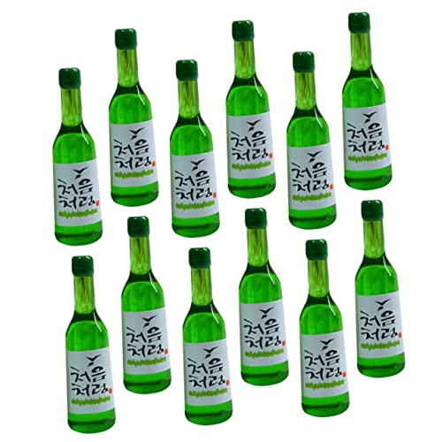 Zerodeko 1set Simulated Rice Wine Beer Flat Water Bottle Travel Jars Mini Adornment Cups Alcohol Resin 15pcs