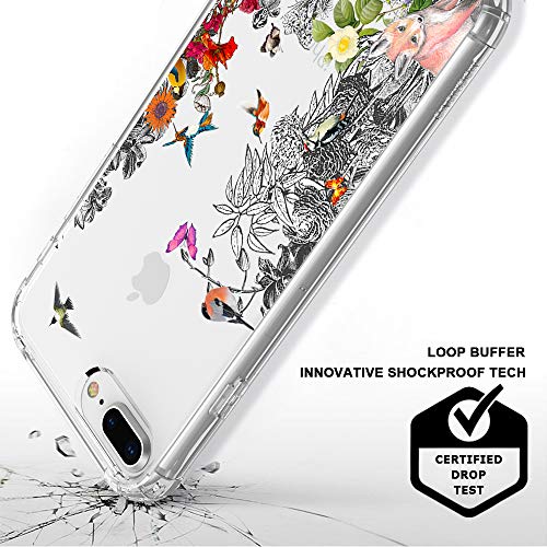 Mosnovo Designed For Iphone 7 Plus Case/Iphone 8 Plus Case, [6.6 Ft Military Grade Drop Protection] Clear Cover For Iphone 7 Plus/Iphone 8 Plus 6.5" - Fairy Forest #TOP3