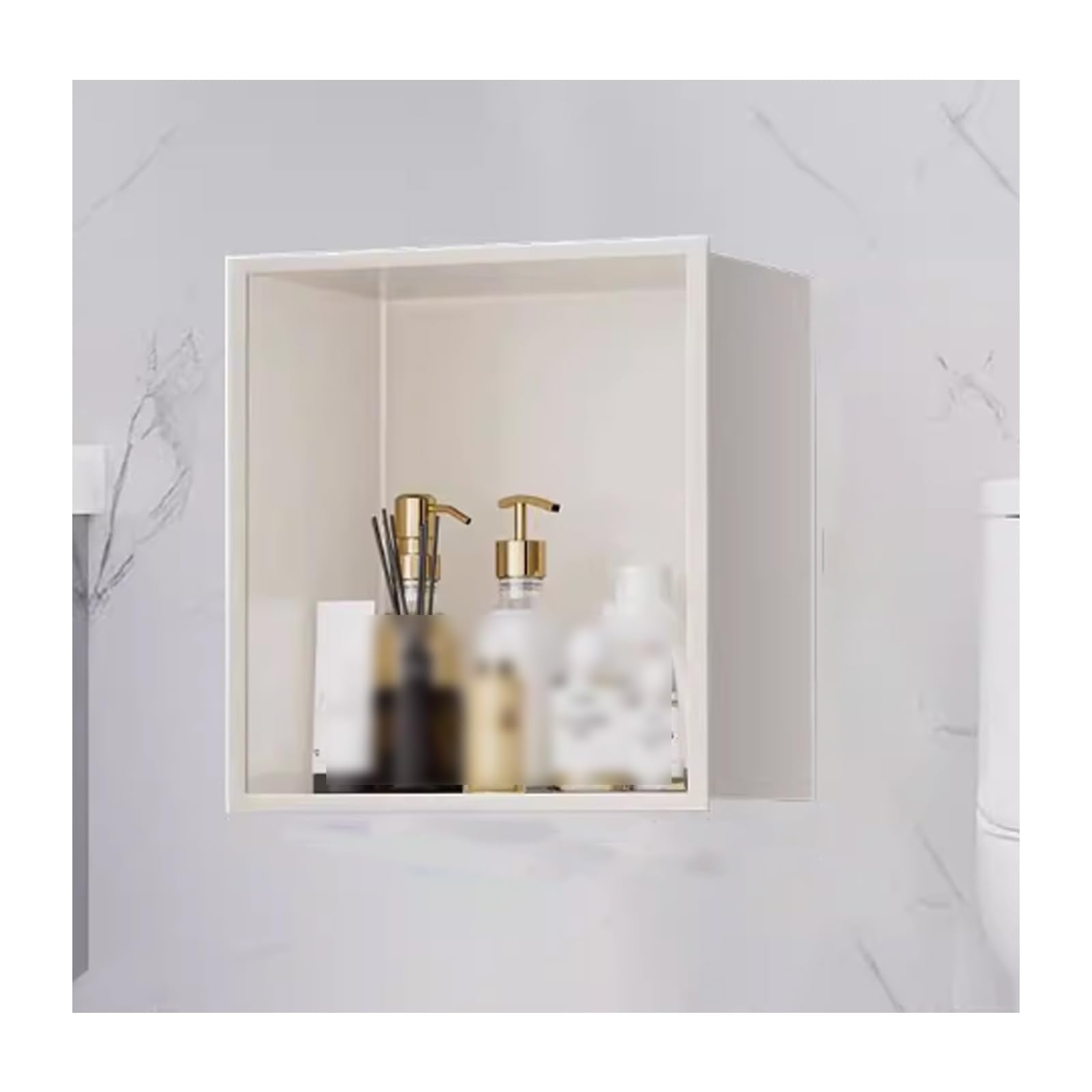 Nizer de douche en acier inoxydable avec support mural intégré sans carrelage