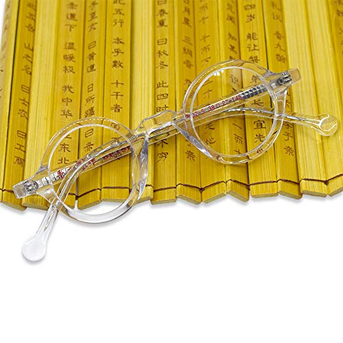 Image of Hand Made Small Vintage Round Eyeglass Frames Full Rim Acetate Glasses B002