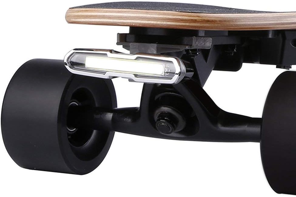 Skateboard Lights - New Upgrade USB Rechargable LED Flashing Safety Headlights or Taillights Fits On Any Longboards Bikes Scooters