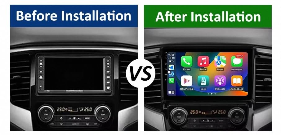 Evita golpes al aparcar tu Mitsubishi L200 con esta radio pantalla 2 DIN Carplay y cámara 2