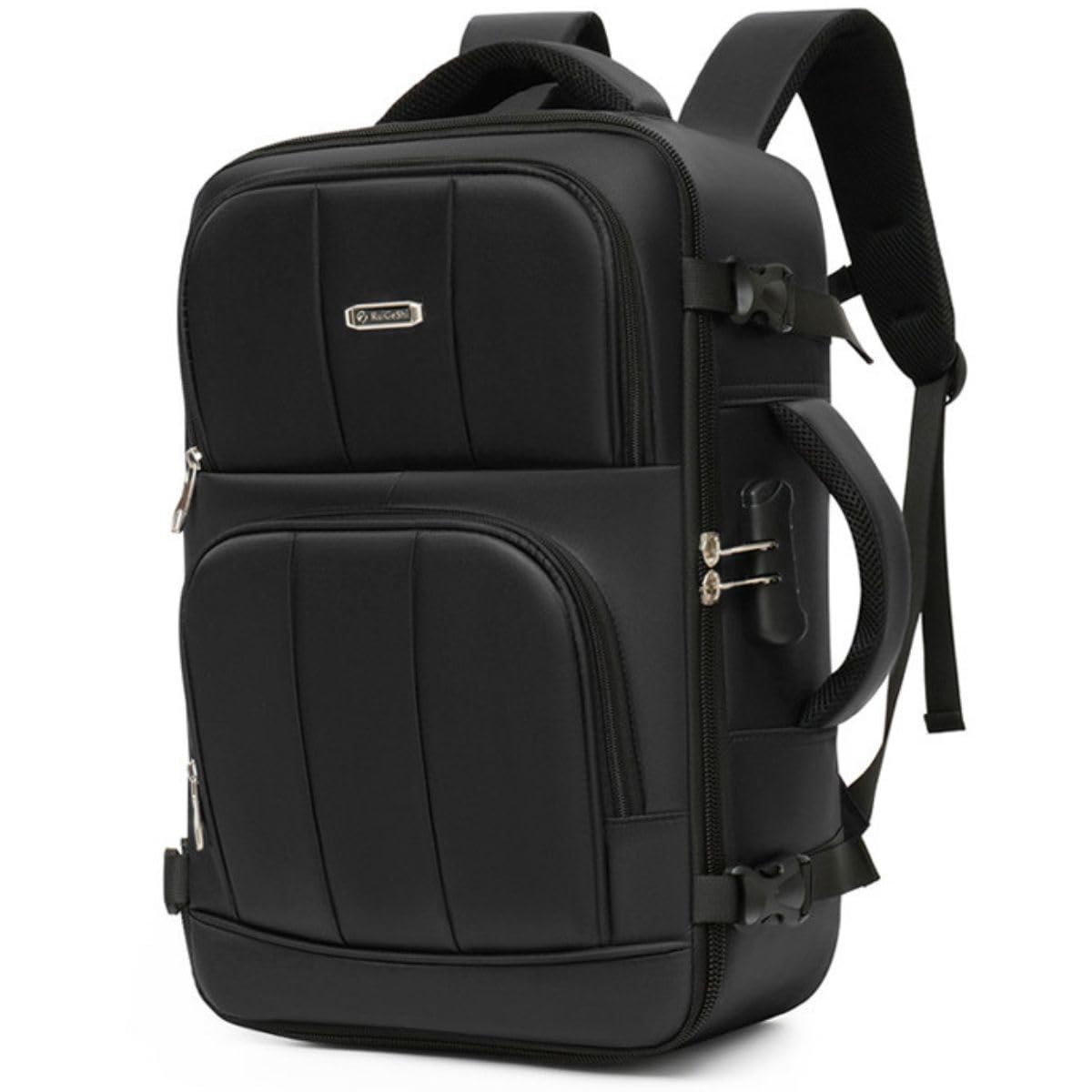 Mochila Expansível Viagem Bordo Antifurto Masculina Executiva Notebook Avião Cadeado Impermeável