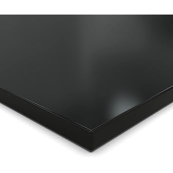 AUPROTEC Decorative Panel 28 mm Black 80 x 60 cm - All-Round ABS Edge Easy to Clean & Robust for Shelves Furniture Interior Design