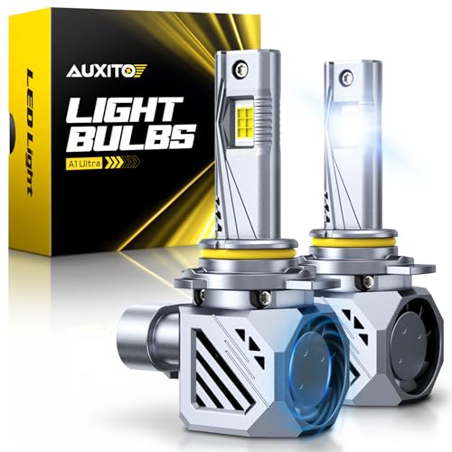 Image of AUXITO 9012 Bulbs, 48000LM 900％ Super Output, 6500K Cool White, Long Lifespan, 1:1 Mini Size Replacement Light Bulbs, Plug-N-Play, Pack of 2