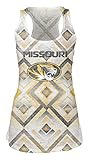 NCAA Missouri Tigers Women's Sublimated Burnout Tank Top, Medium, White