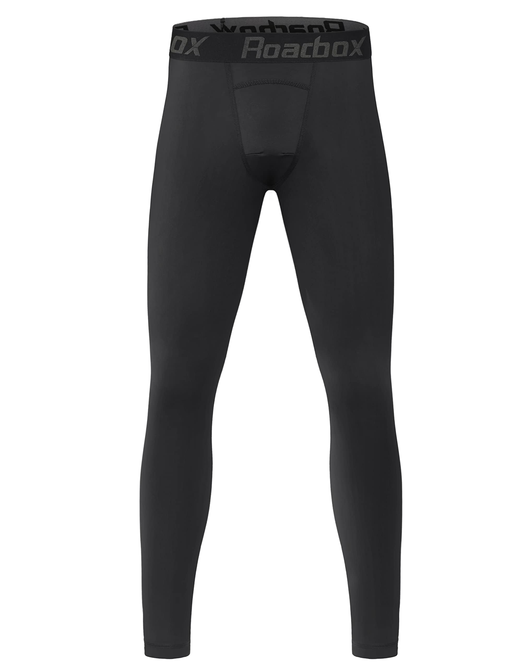 Roadbox 1er/2er Pack Kompressionshose Jungen, Sport Leggings Lang, Atmungsaktiv, Schnell Trocknend für Fußball & Laufen