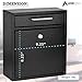 AdirOffice Wall Mount Mailbox - Mailbox with Lock and Keys- Durable Wall Mounted Locking Mailbox and Cash Drop Box for House, Apartments and Bussiness After Hours Deposits