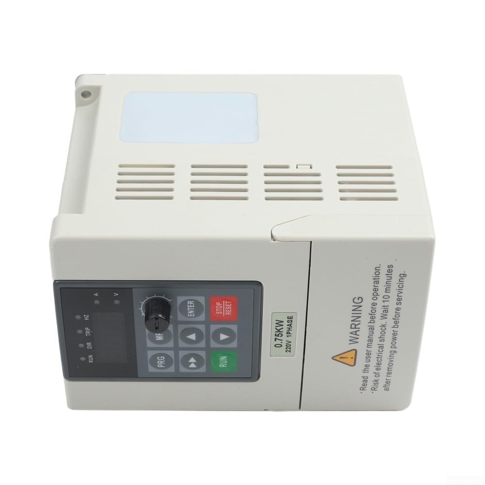 1 Stück Frequenzumrichter 0,75KW 220V auf 380V VFD Motorsteuerung mit IP20 Schutz für Lüfter Pumpen CNC Maschinen Industrie Weiß