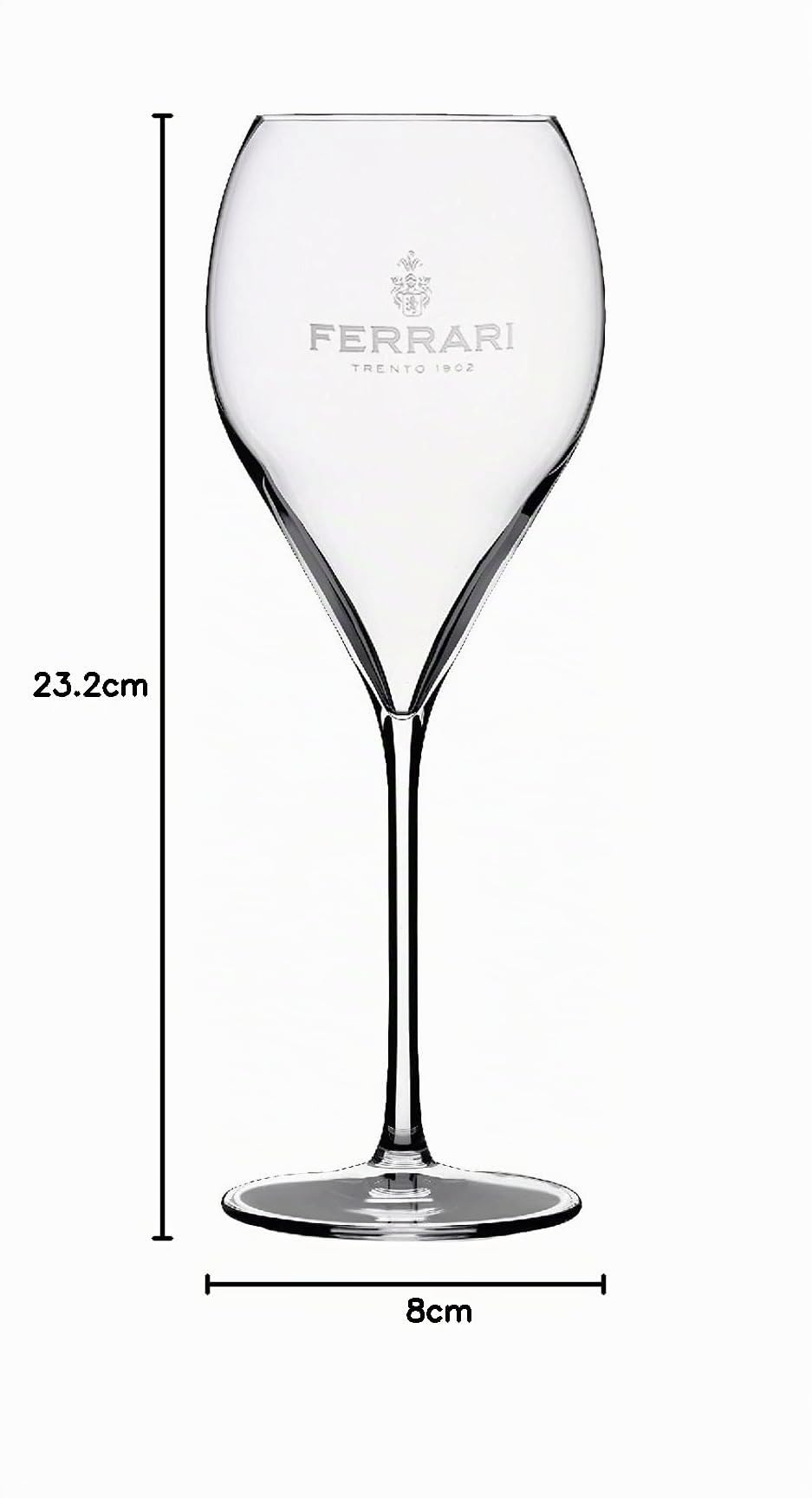 F.lli Lunelli S.p.A. Ferrari Lot de 6 flûtes à champagne avec logo et trait de repère 0,1 l Transparent
