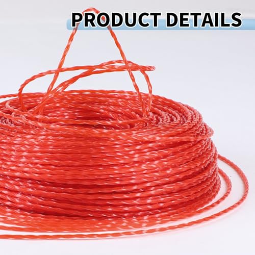 SWAWIS Freischneider Faden Mähfaden Trimmerfaden 2,4 mm x 100 M Twist Rasentrimmer Motorsense Faden für Rasentrimmer Freischneider Schnur Mähfaden für Motorsense für Weed Grass Yard Garden