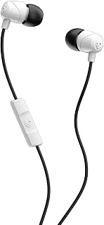 Skullcandy Jib In-Ear Wired Earbuds, Microphone, Works with Bluetooth Devices and Computers - White