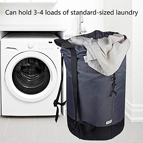 Uniligis Washable Laundry Bag Backpack, Large Clothes Hamper Bag To Hold 4 Loads Of Laundry, 2 Strong Adjustable Shoulder Straps With Drawstring Closure For Travel thumb #2