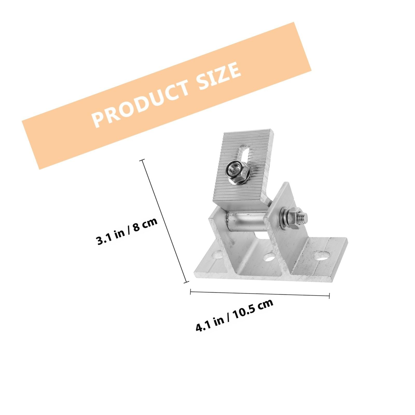 EXCEART Soporte para Panel Solar Estructura Estable de Aleación de Aluminio Ajustable Almohadillas de Goma y Tornillos de Madera para Montaje Fácil de 4 Piezas