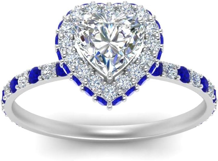 Image of Choose Your Gemstone Rollover Heart Diamond CZ Engagement Ring 925 Sterling Silver Heart Shape Petite Engagement Rings Lightweight Office Wear Everyday Gift Jewelry US Size 4 to 12