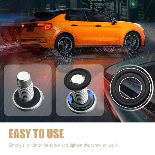 Image of Pack-10 M14 Oil Pan Drain Screw Gasket, Anti-stretch Rubber Seal Washer, Replacement OEM #F5TZ-6734-BA 097-139 5066453 72907 20453 Accessories, Compatible with Ford Lincoln (Black)