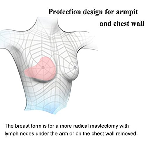 MOOVANT 1 Piece Silicone Breast Form Mastectomy Prosthesis Armpit Make