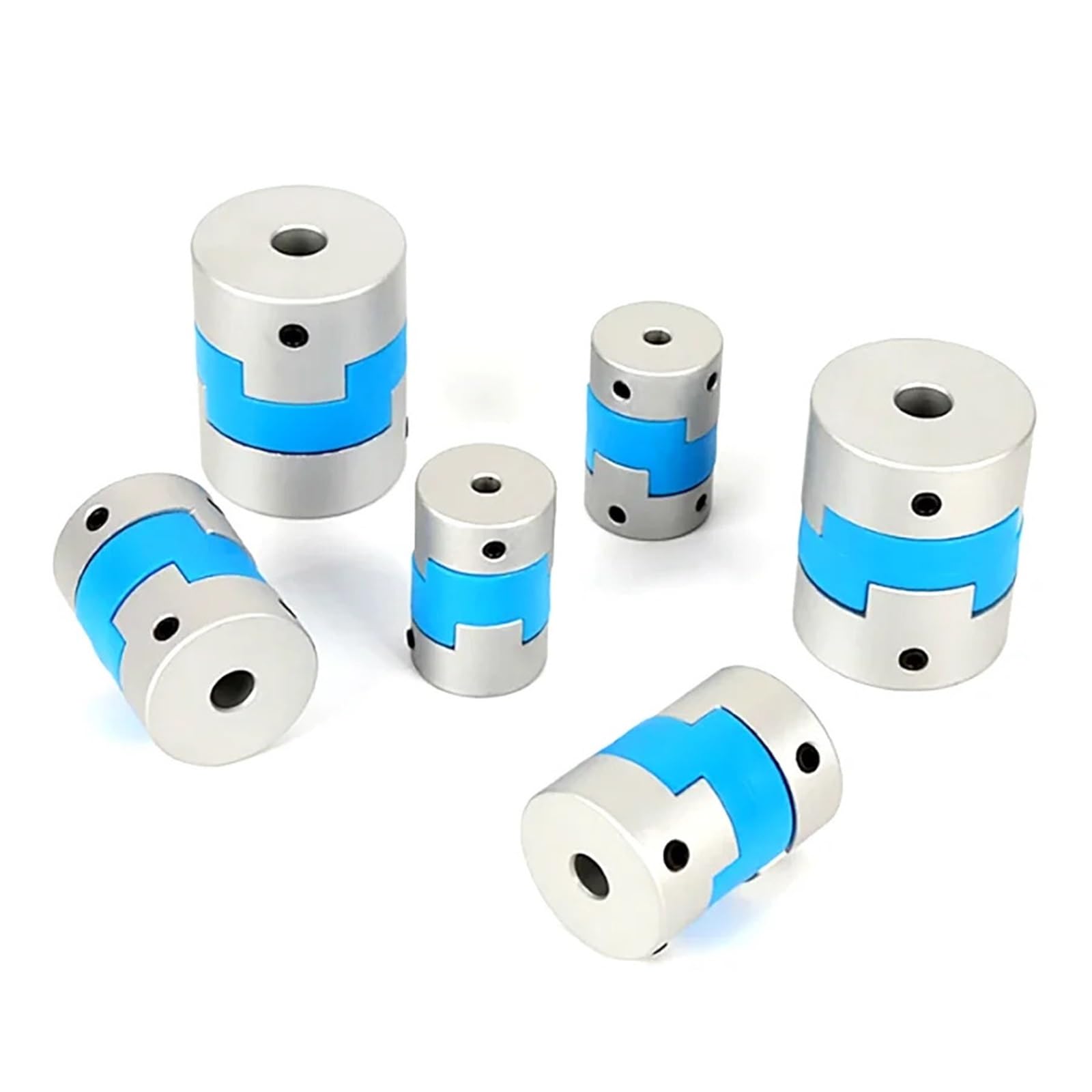 Accouplement coulissant transversal en alliage d'aluminium D1a6L28, vis excentrique de réglage, serrage du moteur, grand angle, 1 pièce(5x8)