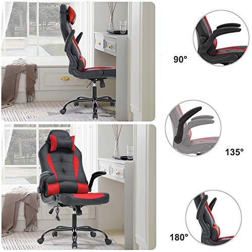 T-LoVendo-TLVC66-RED-Silla-Gaming-Negro-Rojo