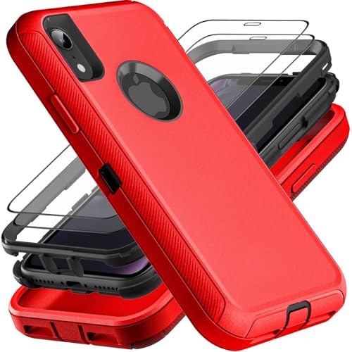 Coque iPhone XR antichoc rouge pour le sport et les chantiers