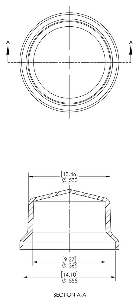 Caplugs 99390115 Masking High Temperature Tapered Plug. HVTP-3, Vinyl, to fit Standard Thread Size 1/2" to fit NPT Thread Size 1/4", Black (Pack of 100)