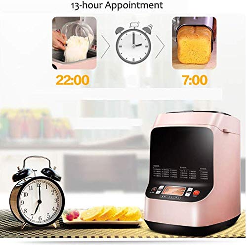 ALYR Automatische Brotbackmaschine, Brotbackautomaten mit Rezeptheft Multifunktionales Intelligent Bäckereimaschine Start-Verzögerungs-Funktion,A – Bild 6