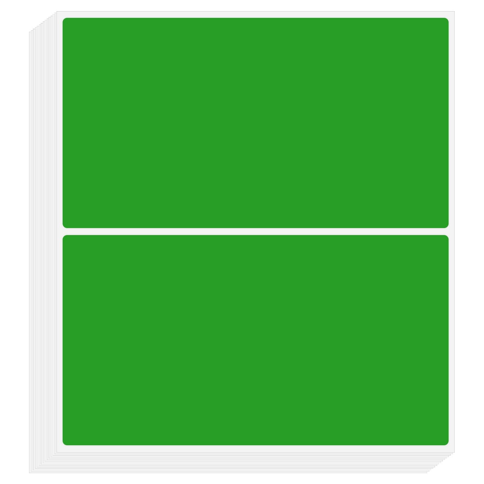 PATIKIL Color Coding Labels 7.6 x 5cm, 50 Pcs Rectangular Colored Labels Sticker Moving Stickers Tags for Inventory Packing Box, Green
