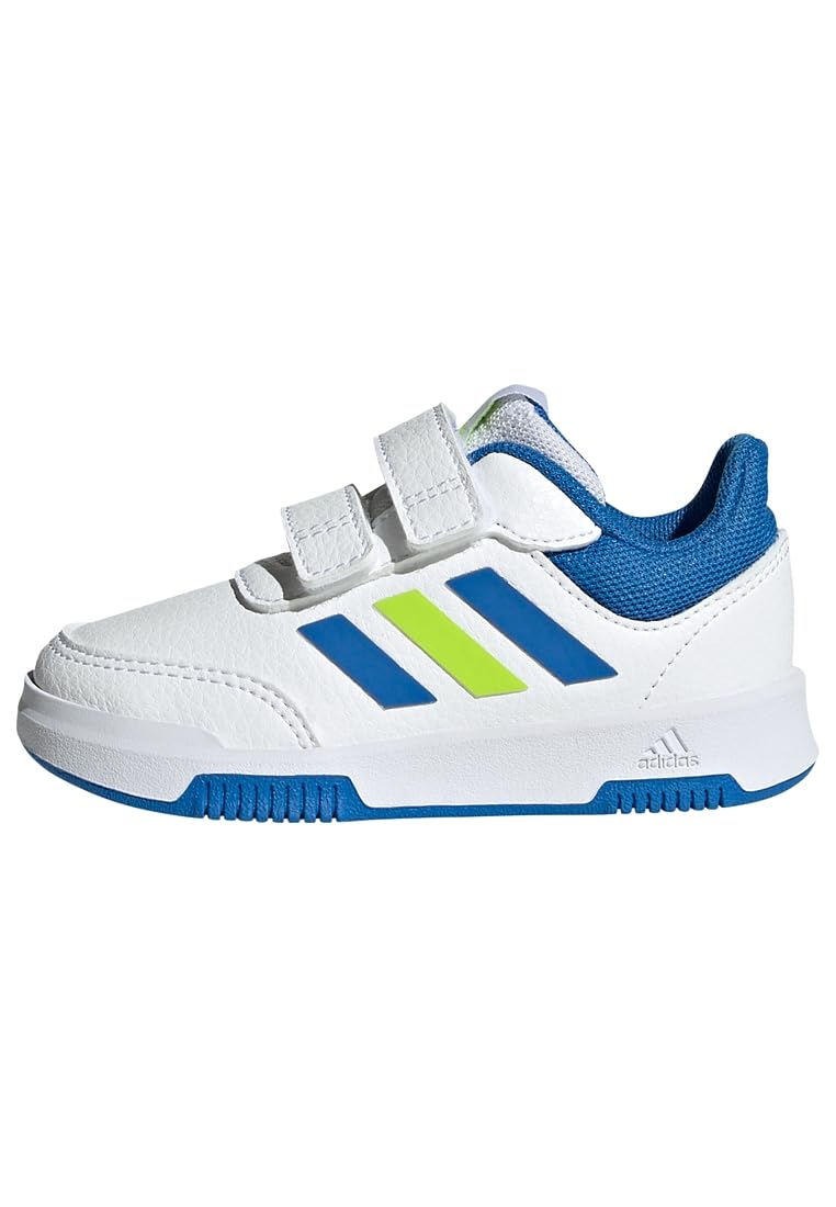 adidas Tensaur Hook And Loop Shoes, Sneaker Unisex - Bambini e Ragazzi, Cloud White Bright Royal Solar Slime, 25 EU
