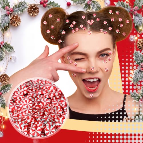 Image of Weysat 30g Mini Softball Clay Slices Baseball Polymer Confetti Red White