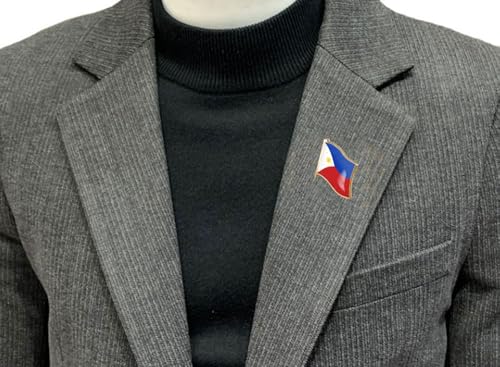 Image of vmcoatdu 1inch Country Flag Pin Badge International Travel Brooch Metal Alloy Souvenir Pin