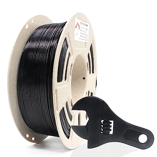 Image of RepRapper Black MPLA (Modified PLA) Extra Strong PLA Plus Filament for 3D Printer 1.75mm (± 0.03mm) 2.2lbs (1kg)
