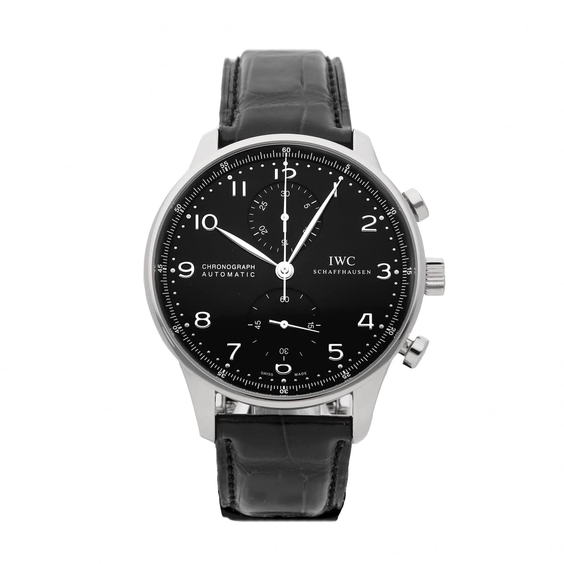 IWC Portugieser Automatic Black Dial Watch IW3714-47 (Pre-Owned)