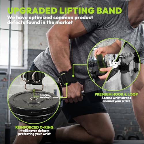 Image of HANDBODE Lifting Straps, Double D-Ring Weightlifting Wrist Straps | Steel Hardware, Two Piece Set, Padded Cuffs, Reinforced Stitching, Adjustable Fit, Deadlifts, Pull Ups, Rows, Cable Curls