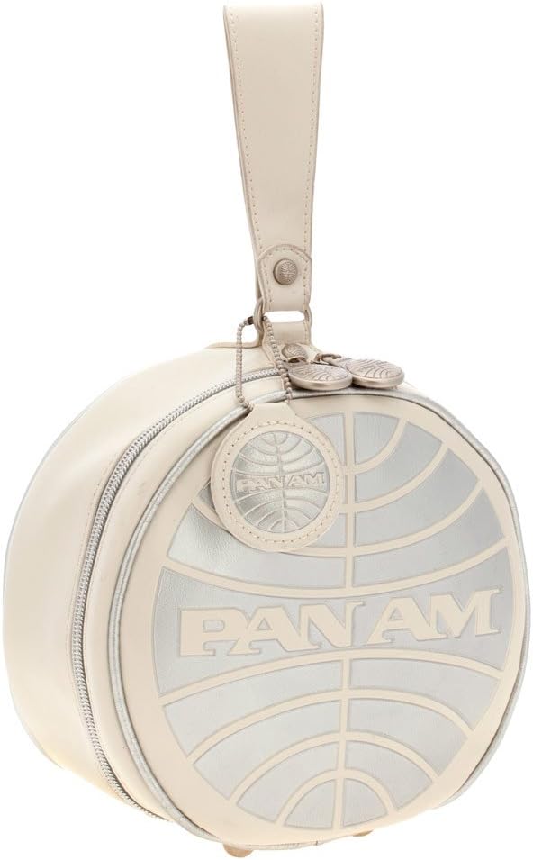 Round Wash Bag - Vintage White/Silver