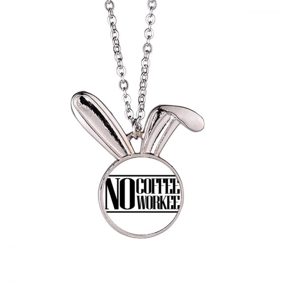 Collier lapin No Coffee No Workee cadeau original collègue - 5