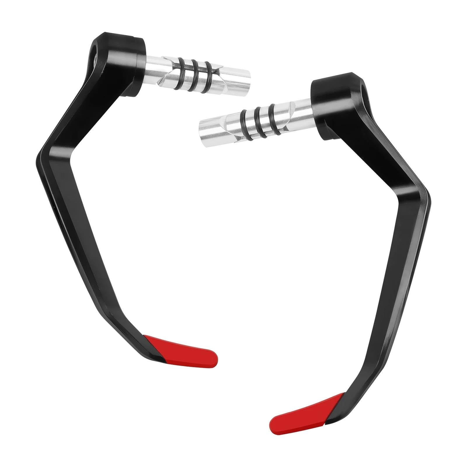 Universal para Manillares De 7/8" (22 Mm) para Motos Deportivas Calle Puños Palancas Freno Y Embrague Guardamanos Protector(Rojo)