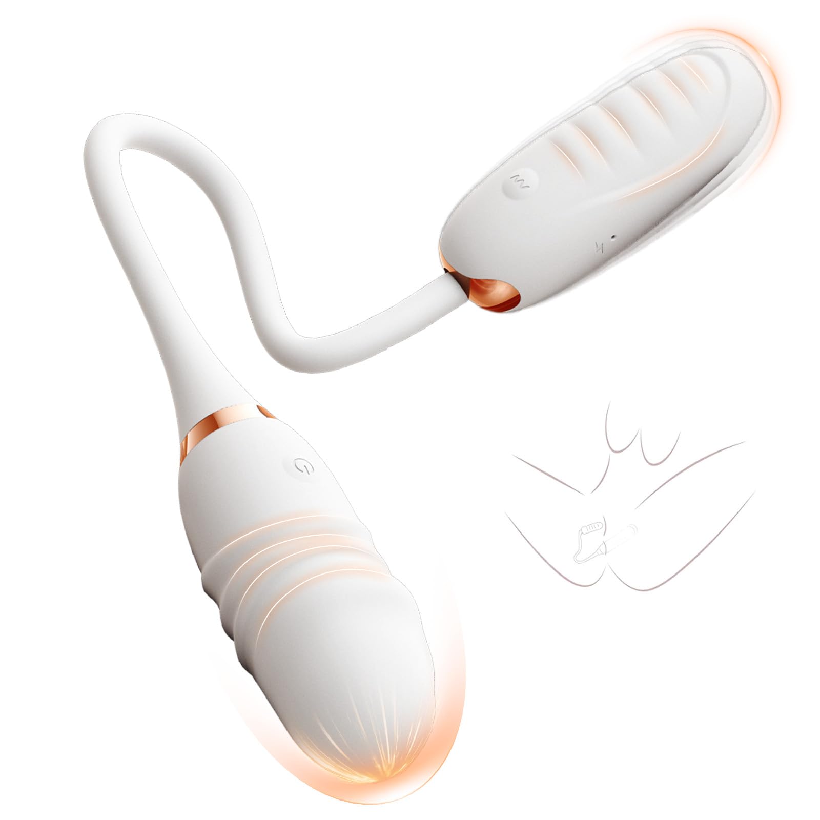 Wearable Vibrating Massager - Clitioral Double Head Relaxes Muscles 9 Speeds Viboators Toy- Electric Foot Silent Personal for